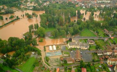 Inondations d'octobre 2006 à Baccarat (©DREAL Grand Est / 4 vents)