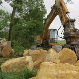 Travaux d'enrochement à Marainville sur Madon