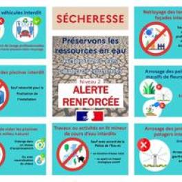Passage au niveau d'alerte renforcée sécheresse 