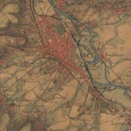 Extrait d'une carte d'Etat-Major de Nancy (1820-1866)