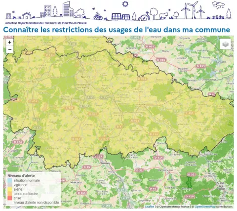 Restrictions des usages de l'eau dans ma commune