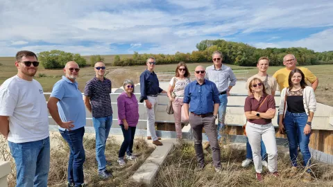Les membres de la MISEN en visite sur la ZRDC d'Hymont
